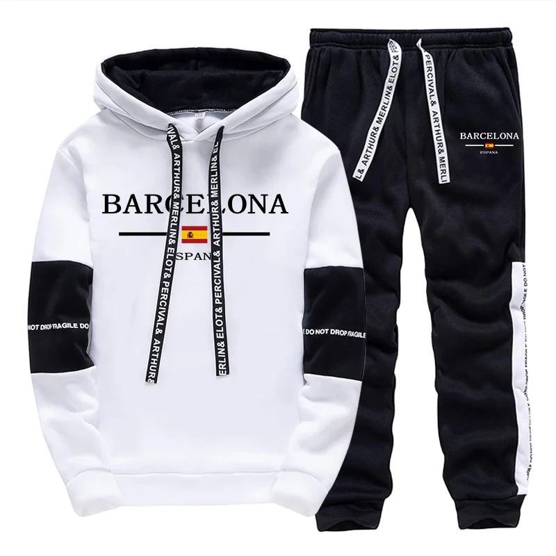 Street Fashion Barcelona - Completo Sportivo Uomo Barcellona: Felpa e