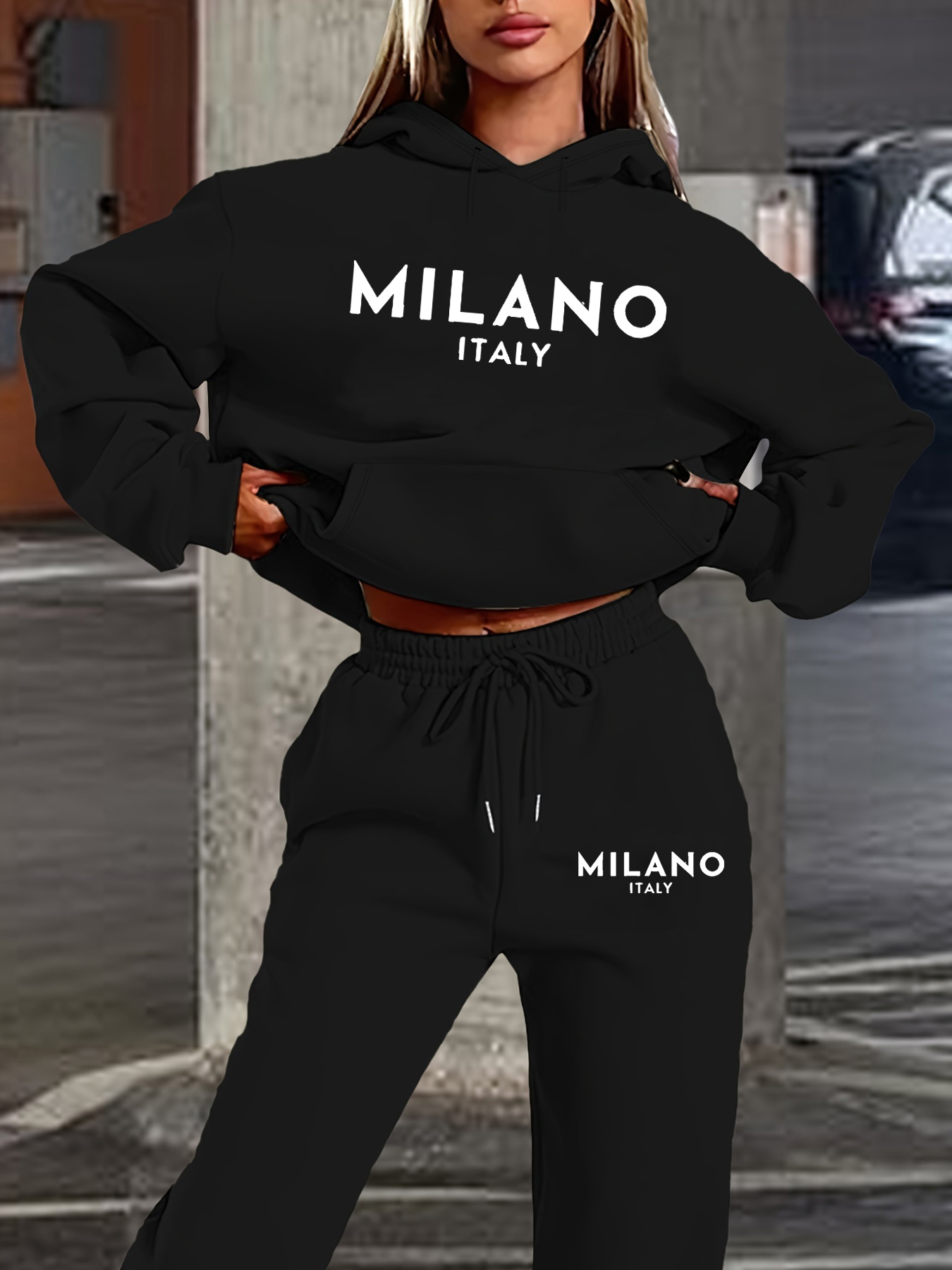 Street Fashion Milano - Felpa con cappuccio calda stampata con