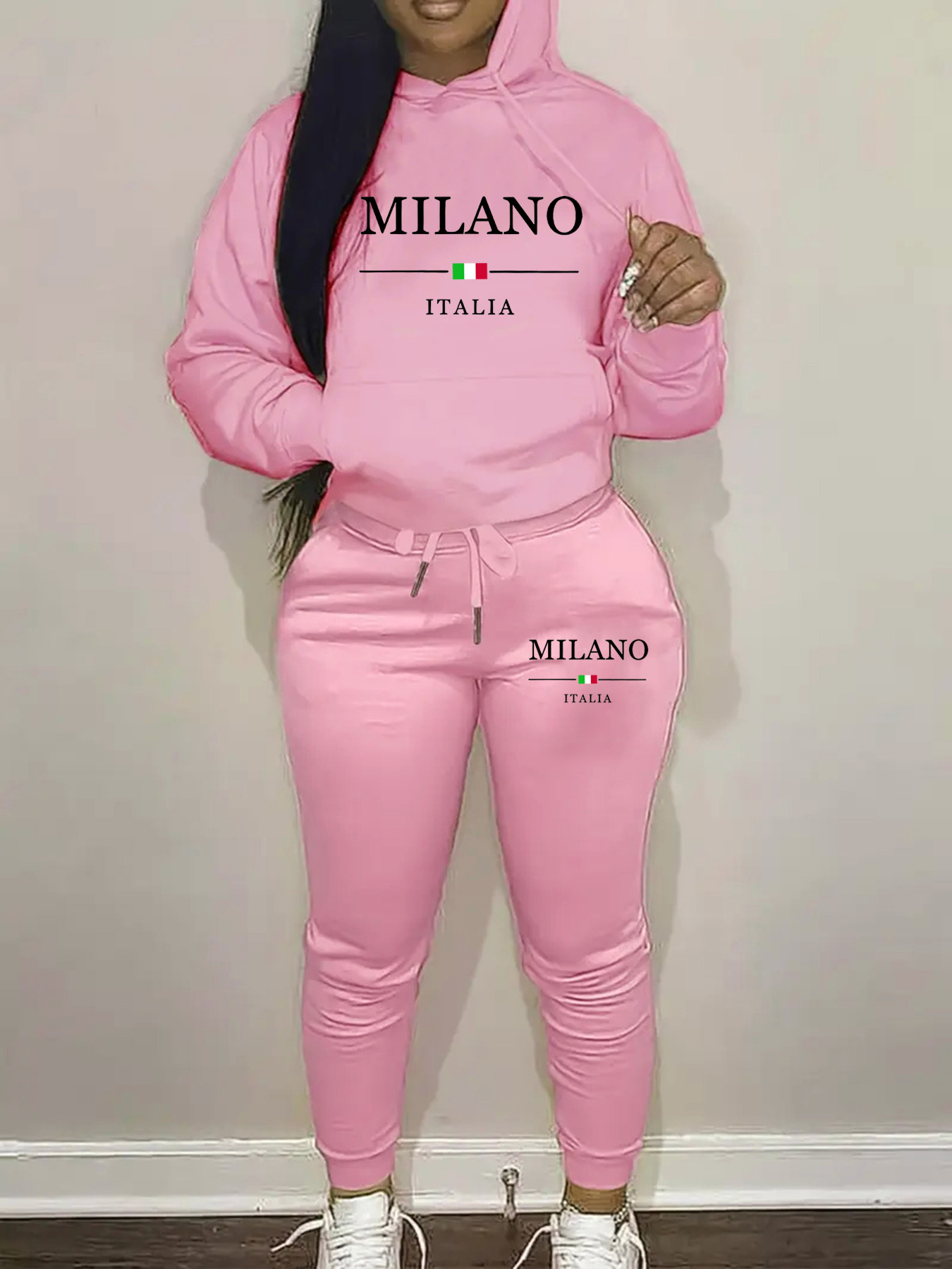 Street Fashion Milano - Felpa con cappuccio calda stampata da