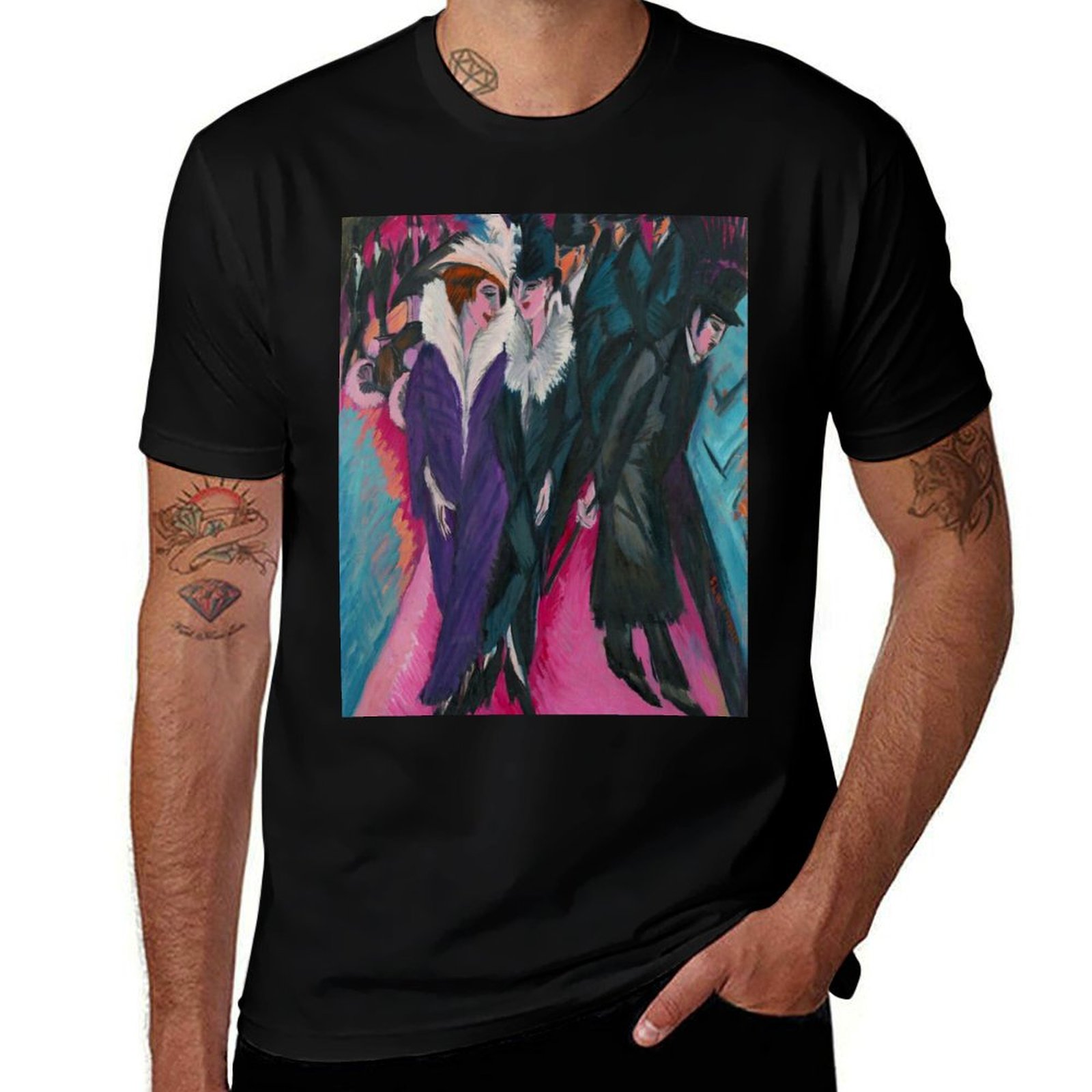 Street Fashion Berlin - T-shirt con stampa alla moda, modello