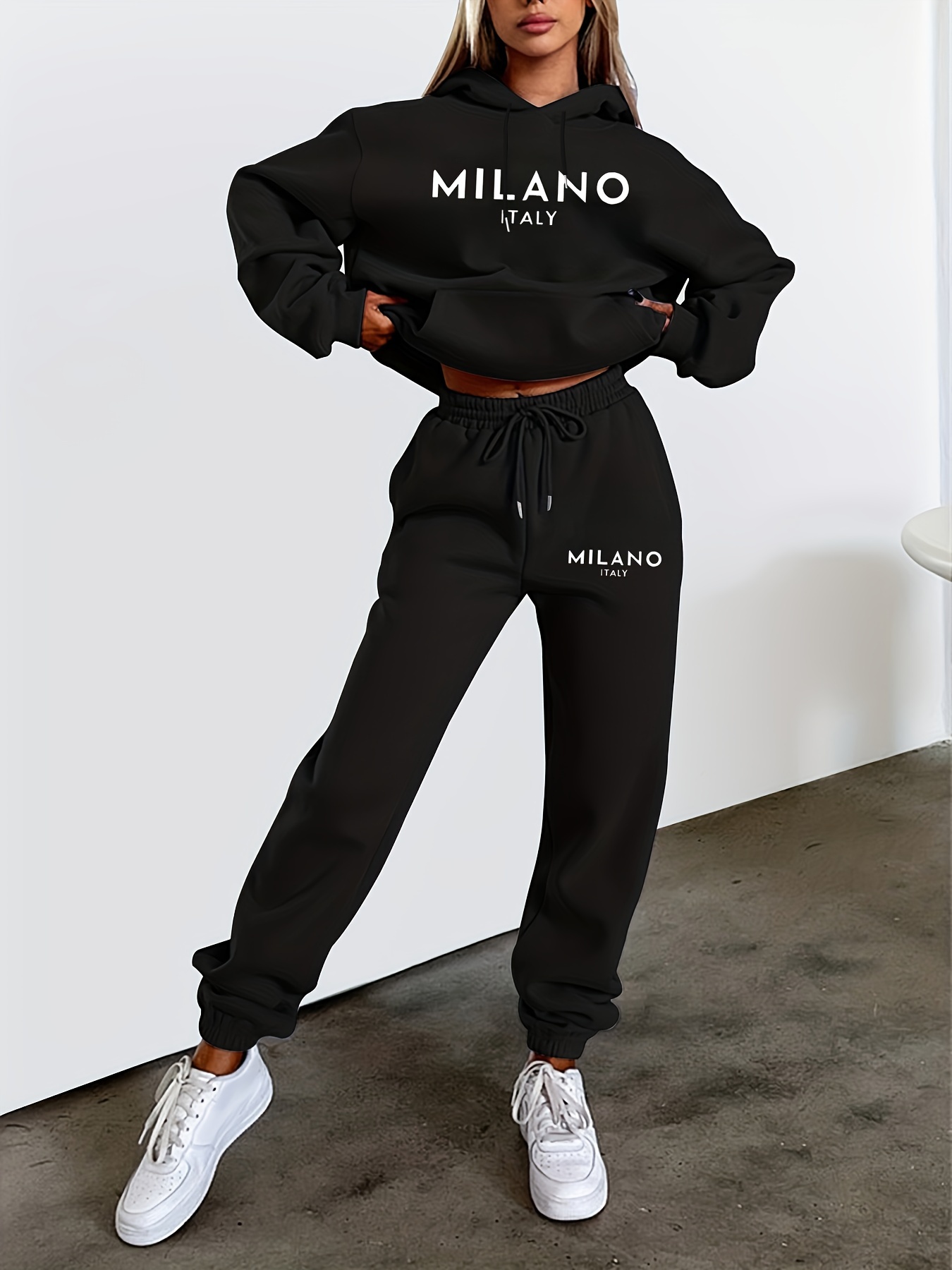 Street Fashion Milano - Felpa con cappuccio autunno/inverno da donna