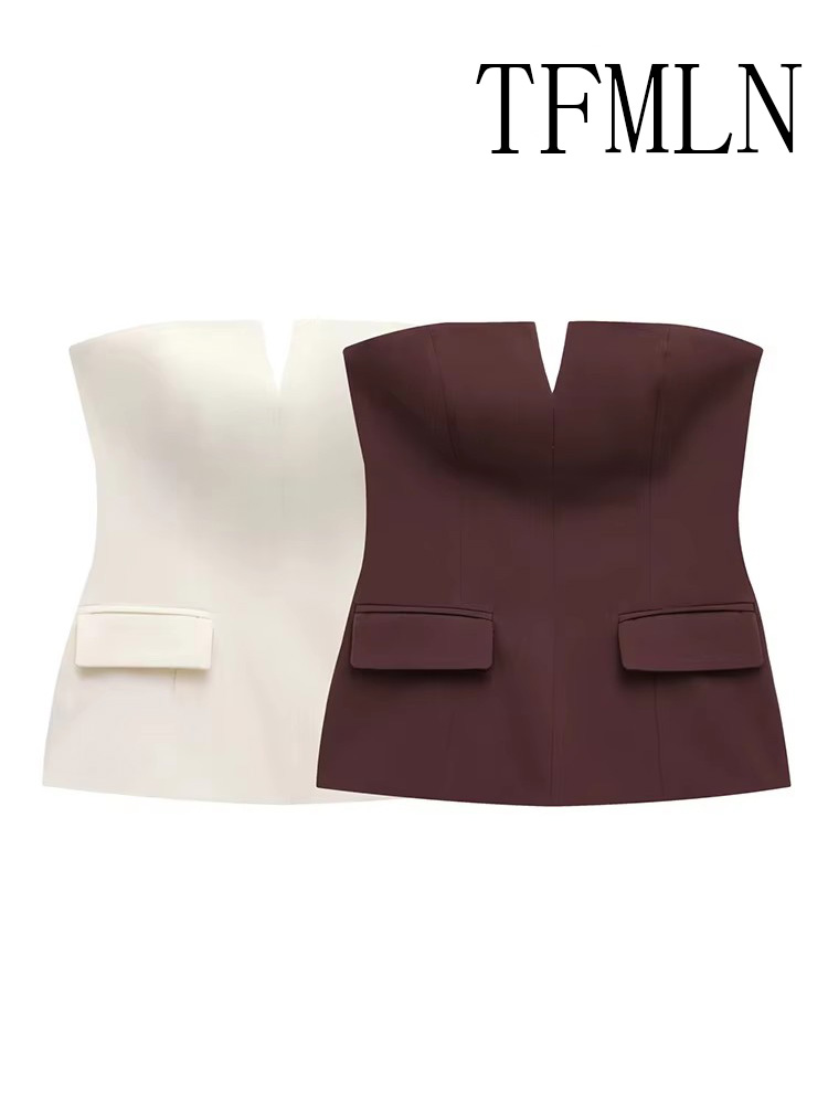 TFMLN Top da donna senza spall - Street Fashion Trends 2025 recensione e prezzo