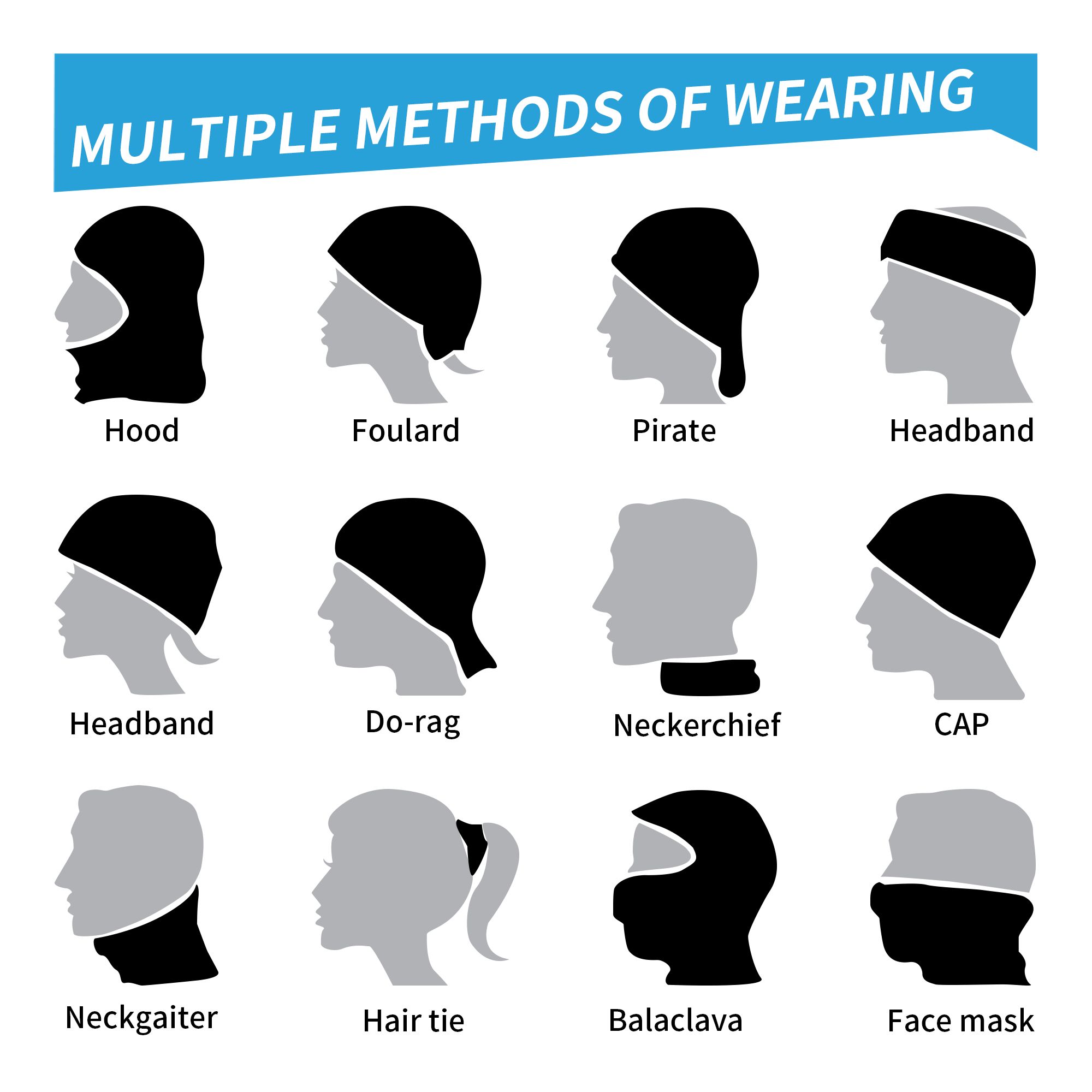 Sciarpa multifunzione stampata - Bandana Multi Way recensione e prezzo