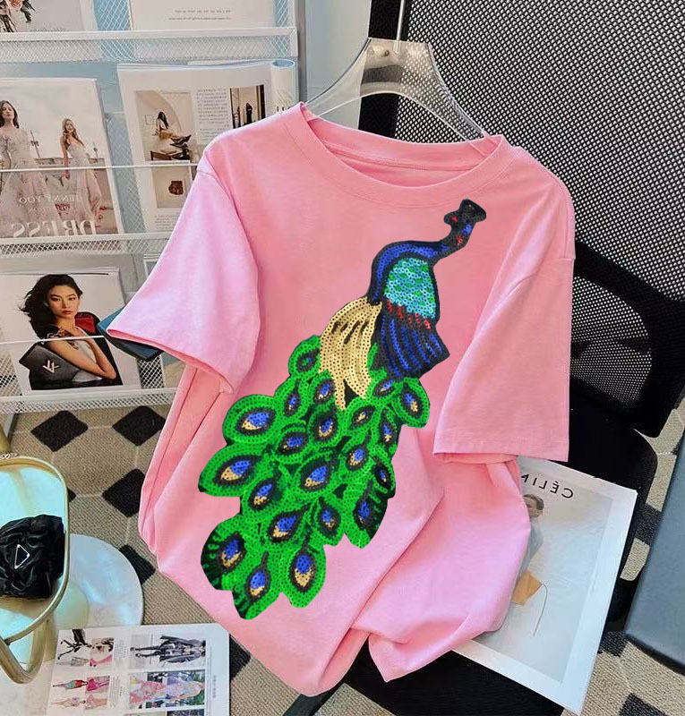 Moda coreana rosa ricamo orso  - Street Fashion Shanghai recensione e prezzo