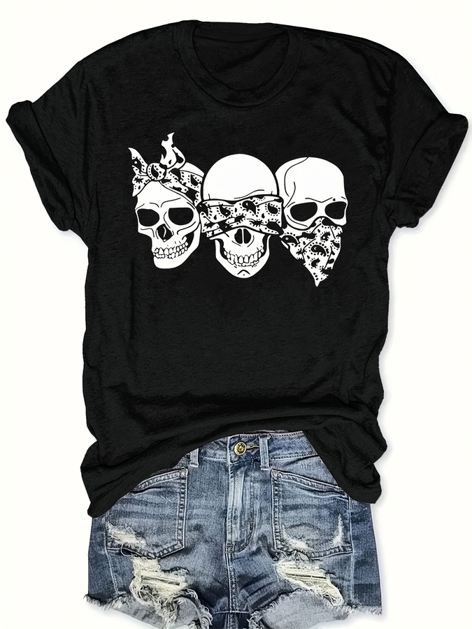 T-shirt Happy Cartoon Skull, v - Street Fashion Trends 2025 recensione e prezzo