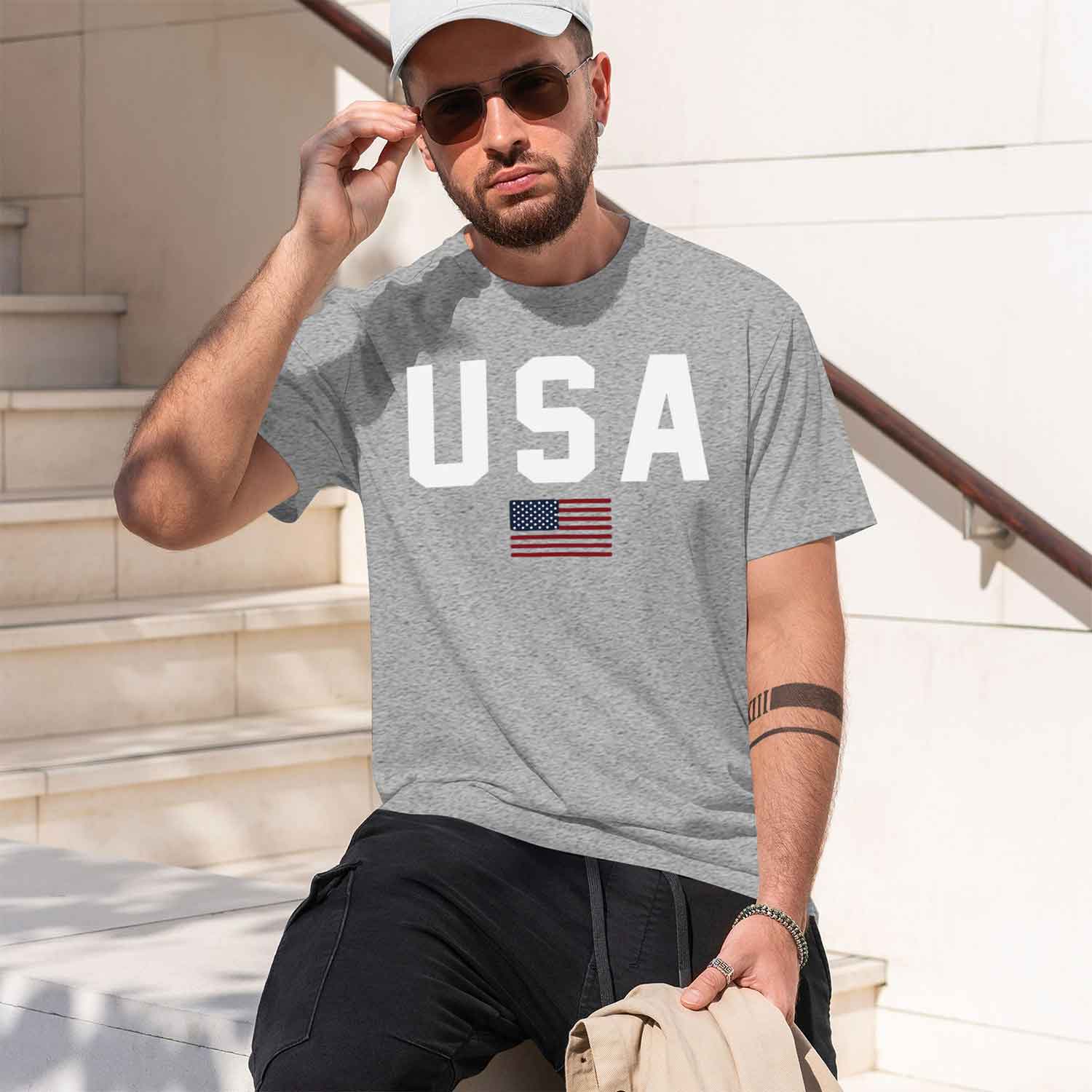 T-Shirt Casual con Testo USA e - Street Fashion China Models recensione e prezzo